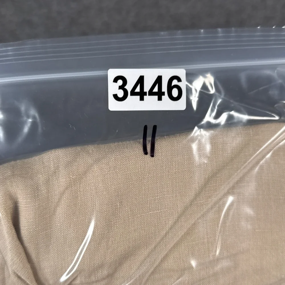 Quince Pants Mens 30x32 Driftwood Beige 100% European Linen Dress Side Tabs